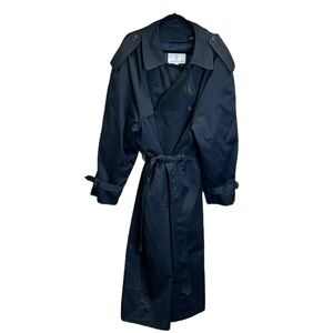 London Fog - 44 Long Men's Trench Coat - Navy